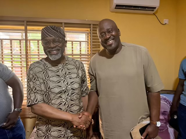 Desmond Elliot and Femi Gbajabiamila together